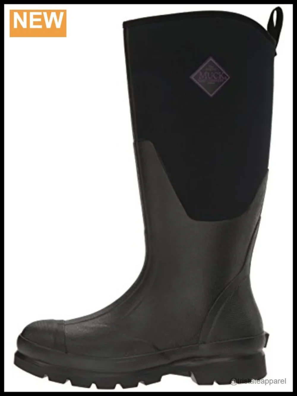 Women's Tall Rubber Pull-On Rain Boots Waterproof Neoprene Knee-High